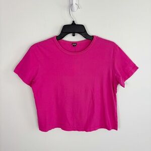 Monrow 50s Vintage Tee in Raspberry Pink Size S